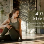 4 effective glute stretches to relieve pain and improve flexibility – A woman practicing seated spinal twist yoga pose for hip and lower back relief