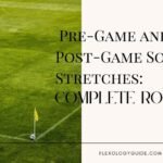 pre and post-game soccer stretches on the field, targeting flexibility, performance, and recovery for soccer players.