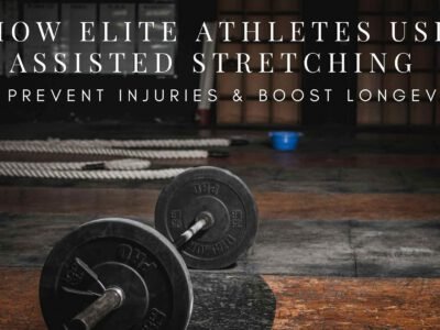 Professional athlete receiving one-on-one assisted stretching from a trained practitioner on a padded table—highlighting performance recovery, flexibility, and injury prevention in elite sports.