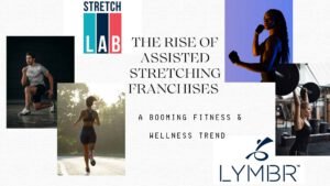 Stretch therapist assisting a client on a padded table inside a modern wellness studio, showcasing the rise of assisted stretching franchises focused on mobility, pain relief, and preventive care.